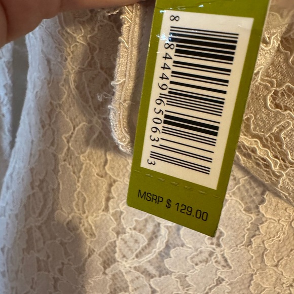 NWT GORGEOUS Gianni Bini Cream Lace Dress SIZE: 2 #CL - Picture 9 of 10